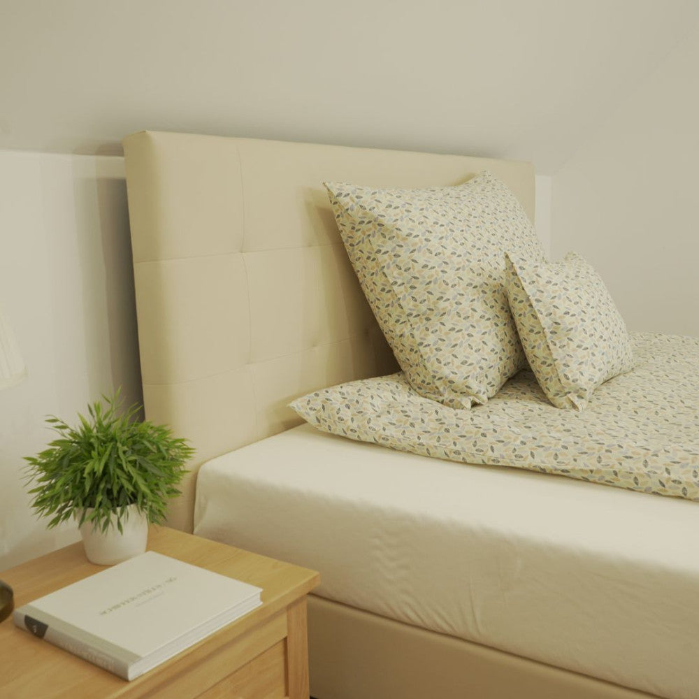 Cotton pillowcase - Tiny leaf pattern