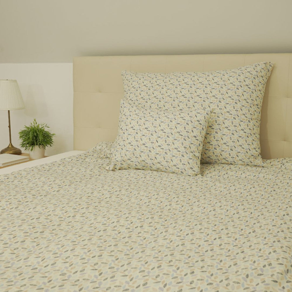 Cotton pillowcase - Tiny leaf pattern