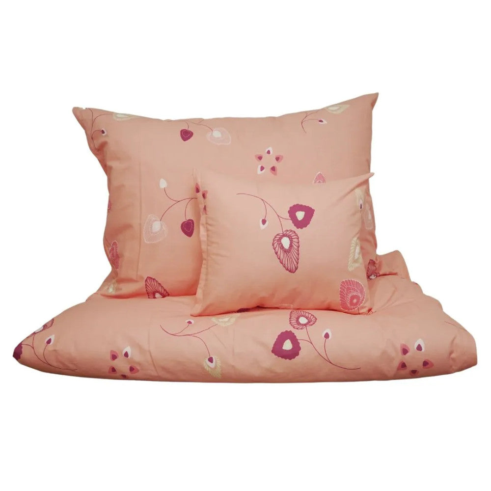 Cotton pillowcase - Peach floral