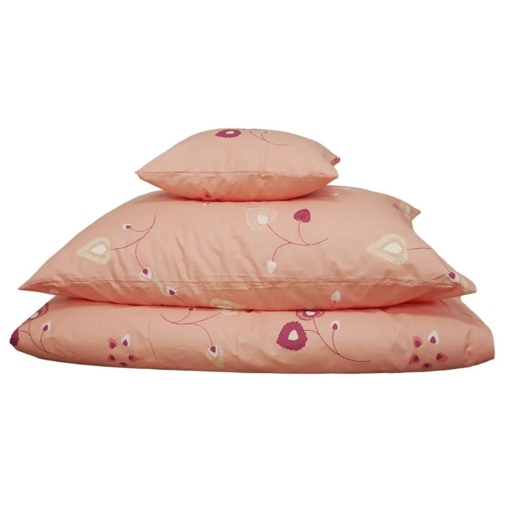 Cotton pillowcase - Peach floral