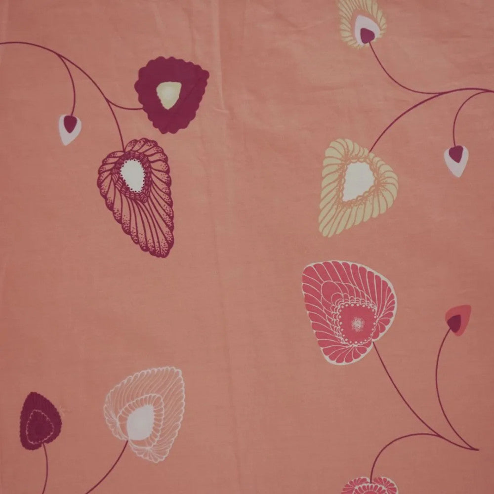 Cotton pillowcase - Peach floral