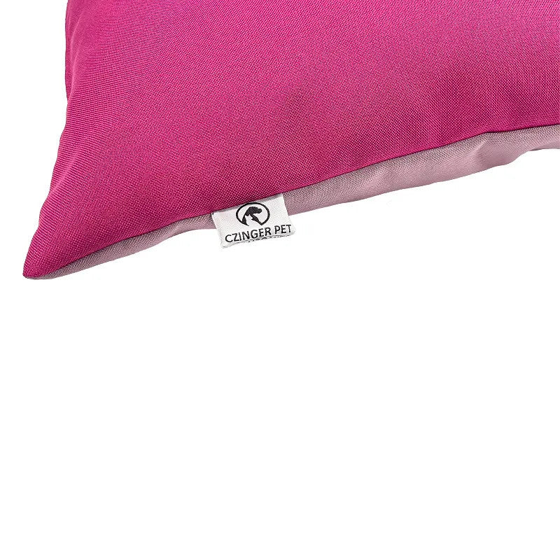 Double-sided design pillow - dog bed - pale/dark pink