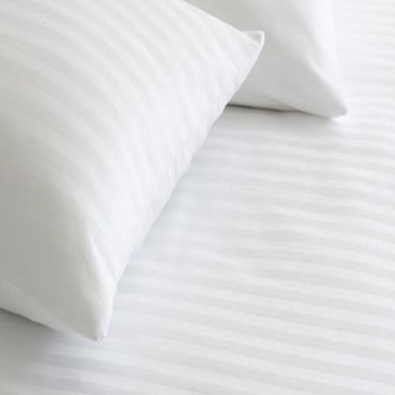 Hotel damask striped pillowcase - 100% Cotton - zippered - 130 gr/m2 - packaged