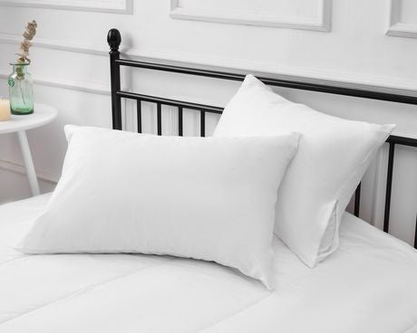 Hotel quality white linen pillowcase - 100% Cotton - fold-over - 146 gr/m2 - packaged