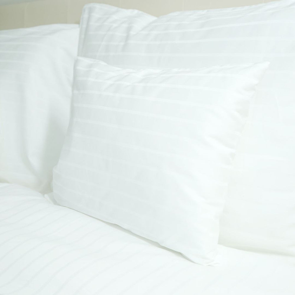 Hotel striped pillow and duvet cover - 80% COT - 20% PES - White - 155 gr/m2
