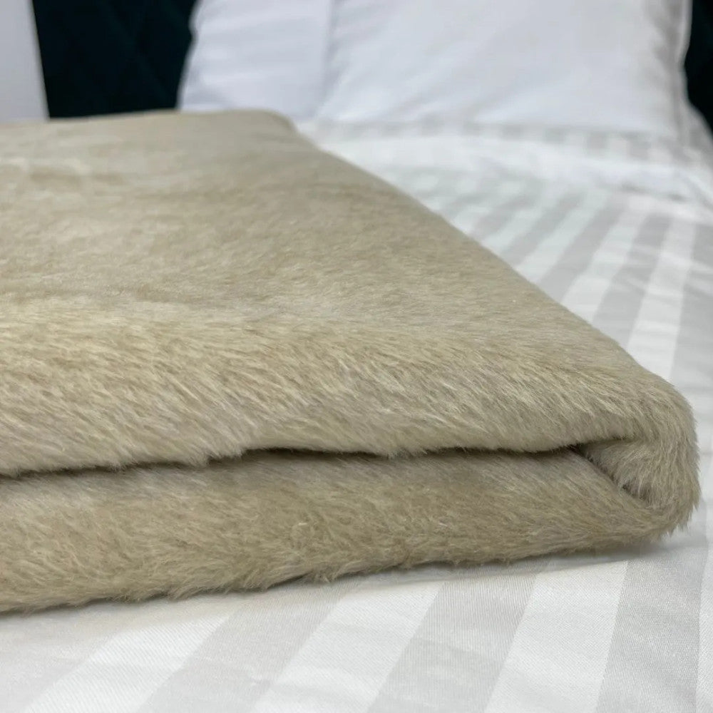 Cotton-Acrylic Hotel Blanket - Cream