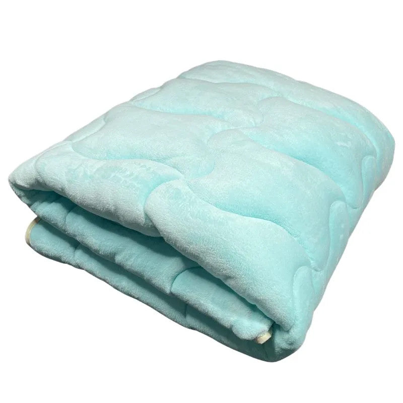 Soft - extra warme, weiche doppelseitige Winterdecke - türkis/natur - 135x195 cm
