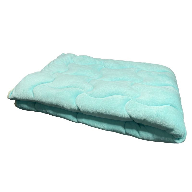 Soft - extra warme, weiche doppelseitige Winterdecke - türkis/natur - 135x195 cm