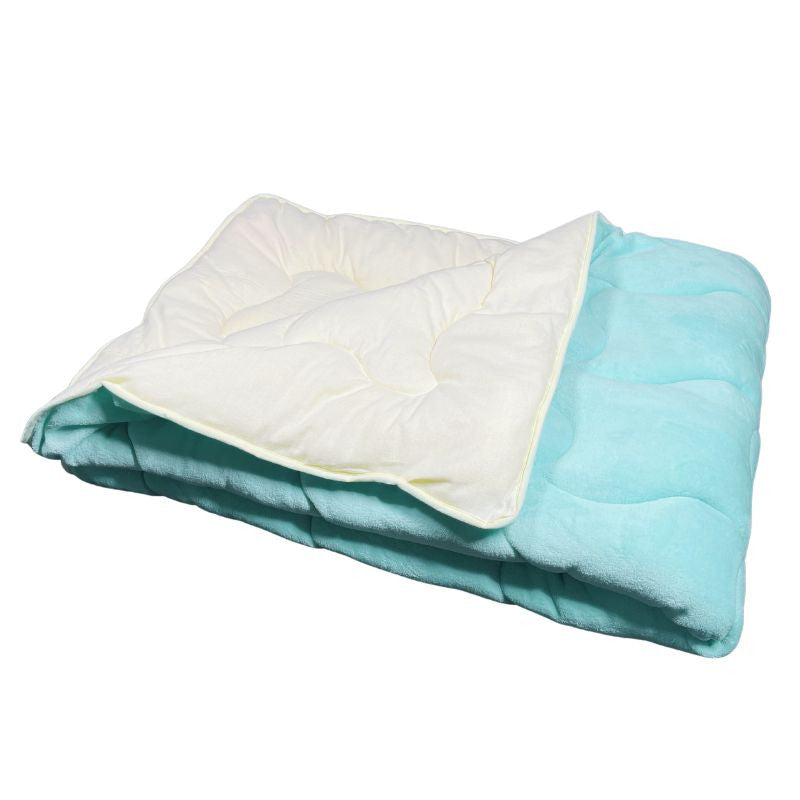 Soft - extra warme, weiche doppelseitige Winterdecke - türkis/natur - 135x195 cm