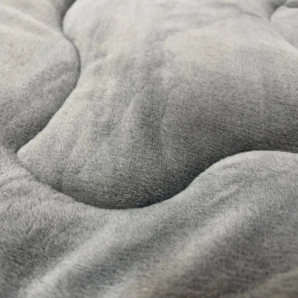 Soft - extra warme, weiche doppelseitige Winterdecke - grau/natur - 135x195 cm