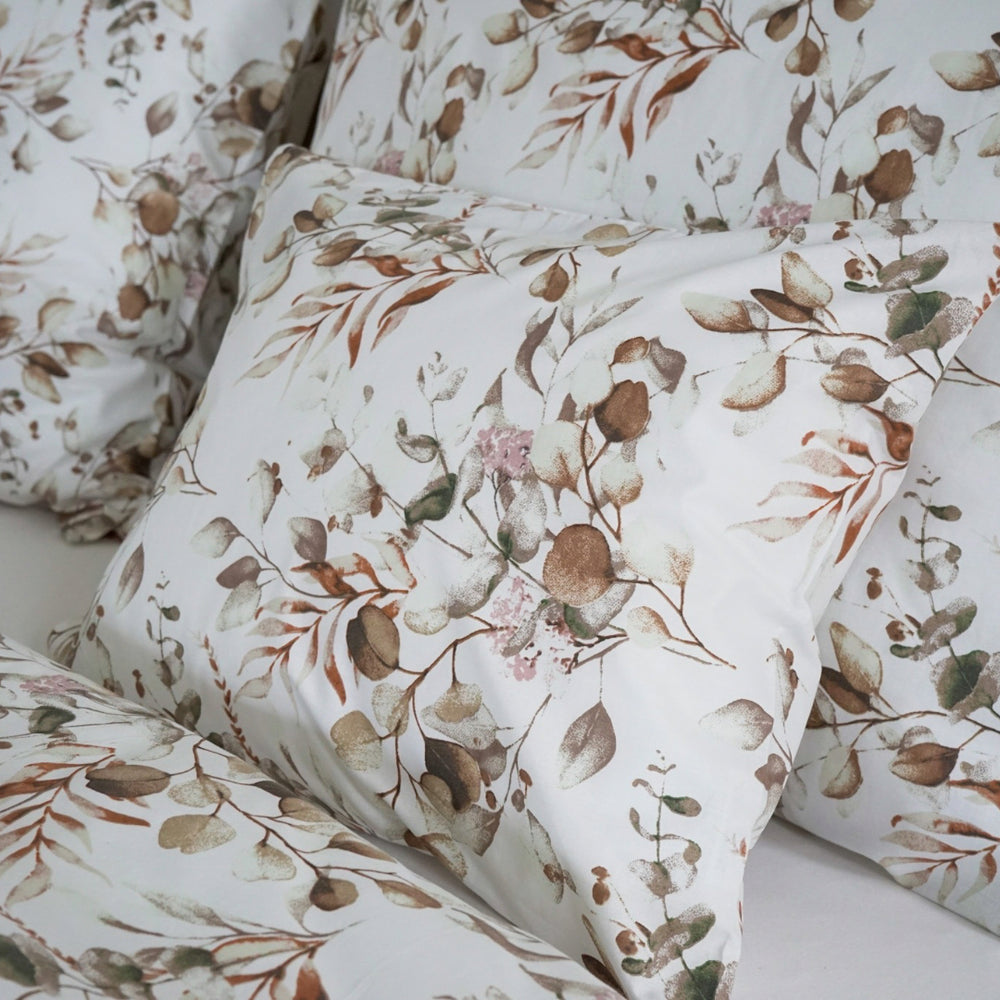 Cotton bed linen set - Blue triangle pattern