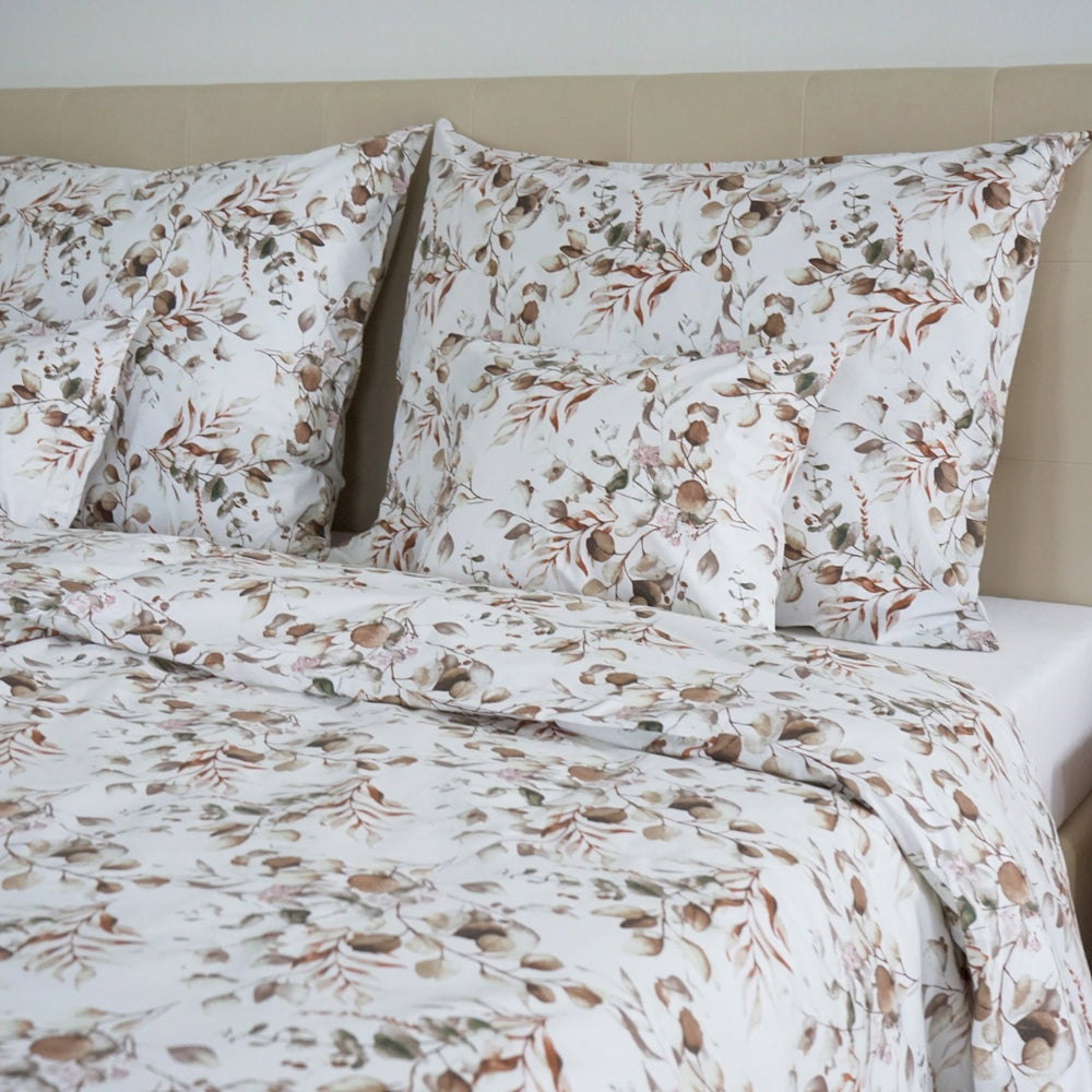 Cotton bed linen set - Blue triangle pattern