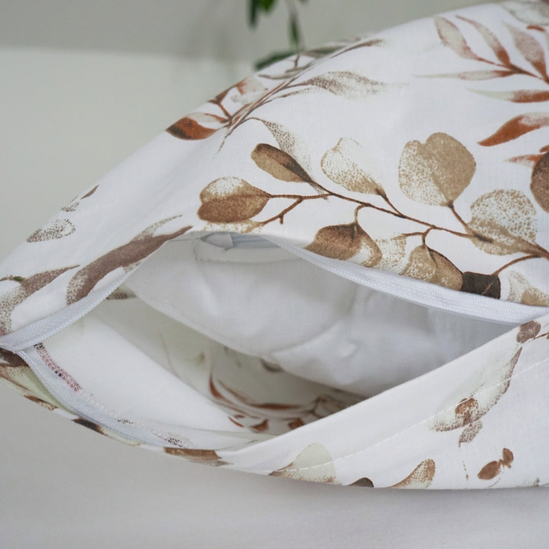 Pamut ágyneműhuzat garnitúra - Törtfehér virágos