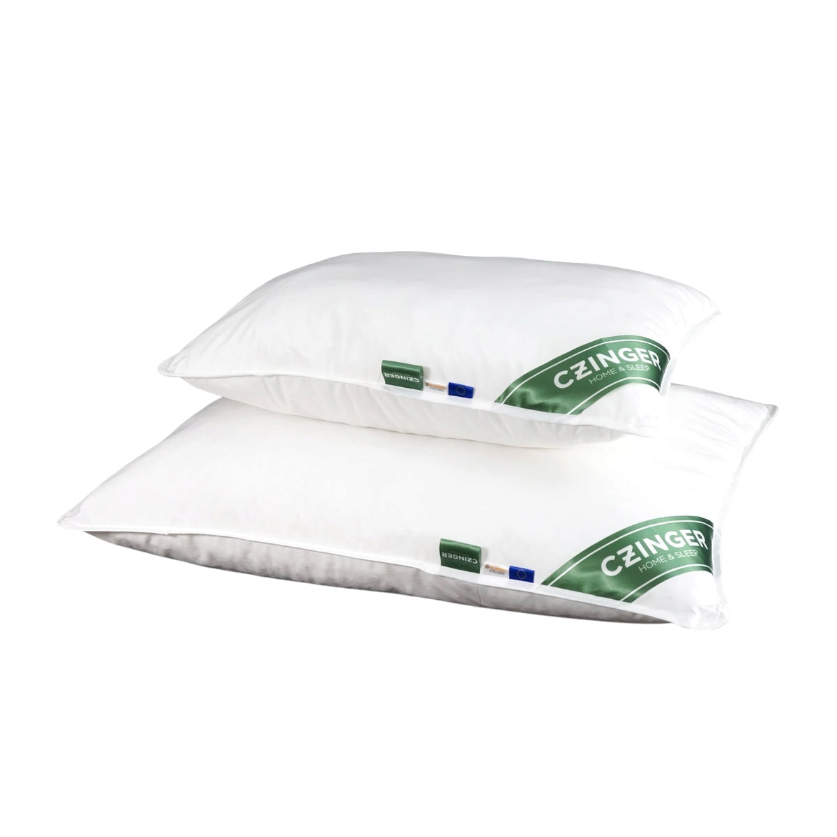 Allergie "STOP" Antiallergisches Kissenset /Halbkissen, kleines Kissen/ 100% Baumwollbezug mit Einfassband