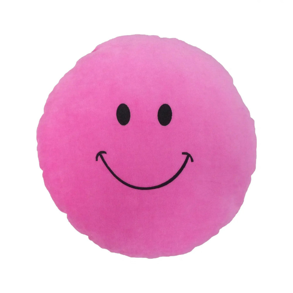 Plush smiley pillow - Pink - LARGE