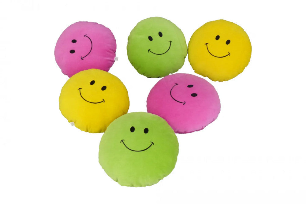 Plush smiley pillow - Pink - LARGE