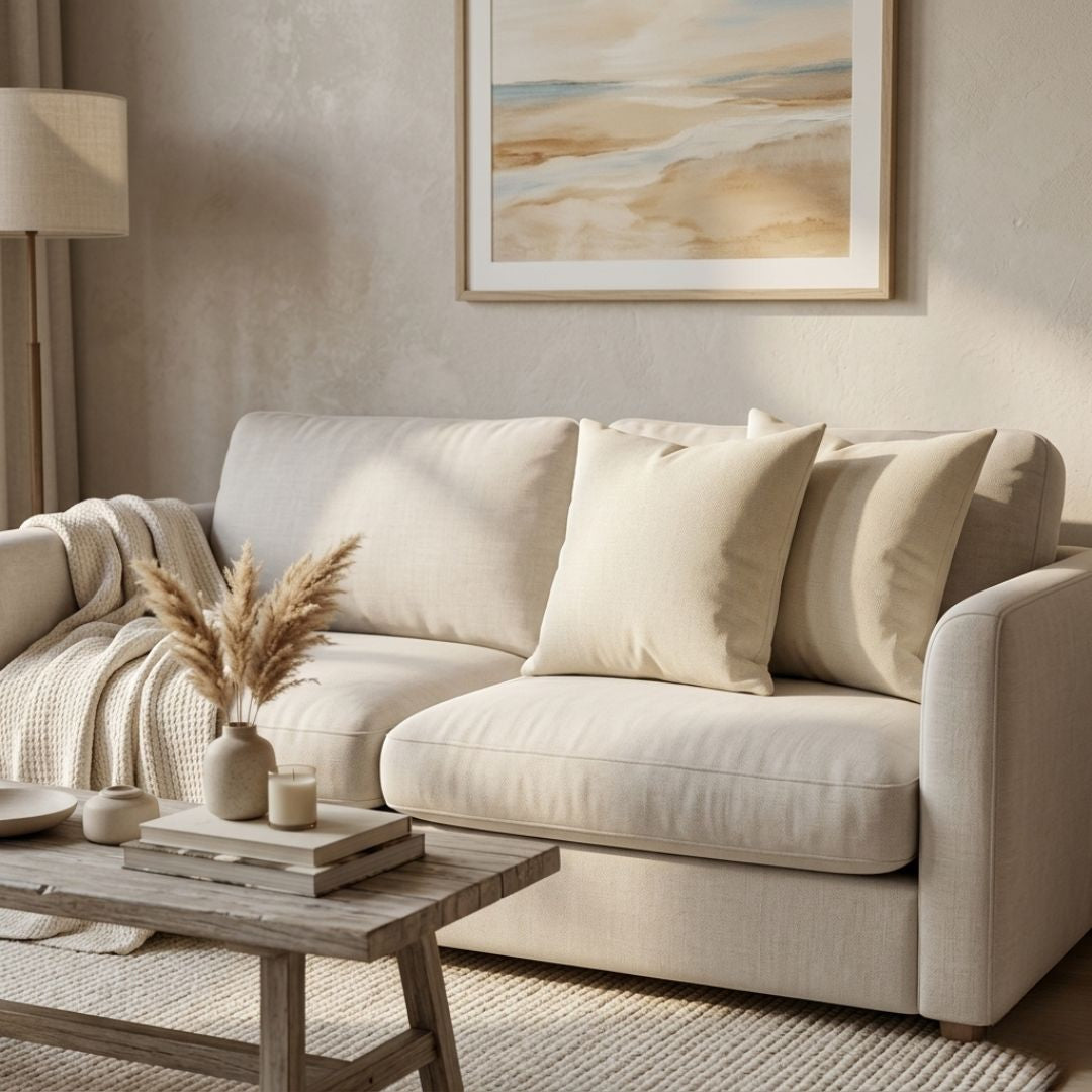 Decorative cushion (with insert) 45x45 cm (cream)