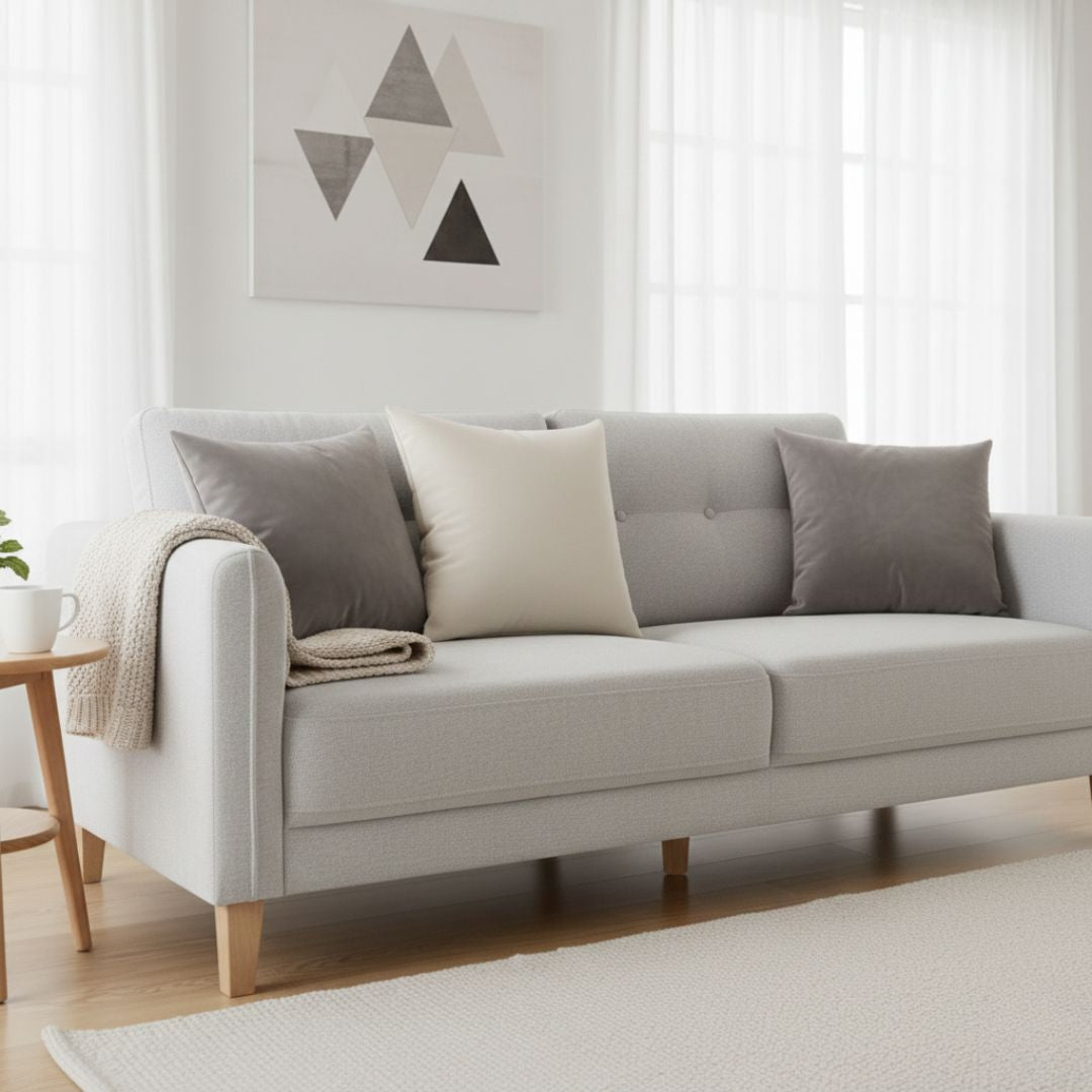 Decorative cushion (with insert) 45x45 cm (cream)