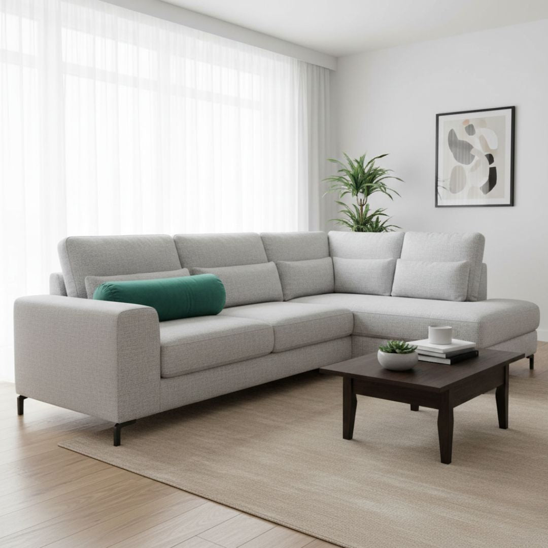 Moosgrünes Dekokissen aus Samt – mit Einlage – 45 x 45 cm