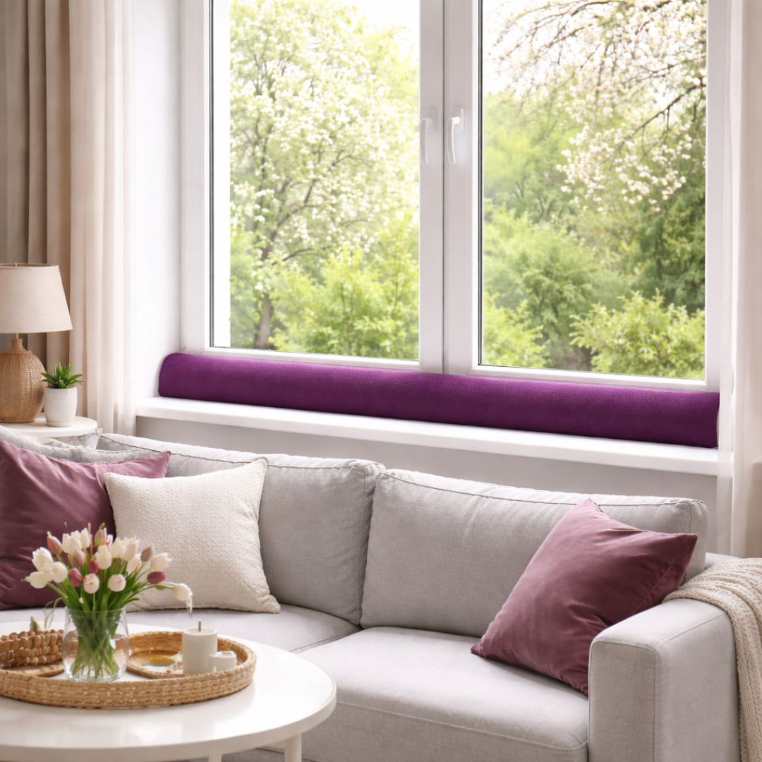 Dekor padlizsán huzatfogó