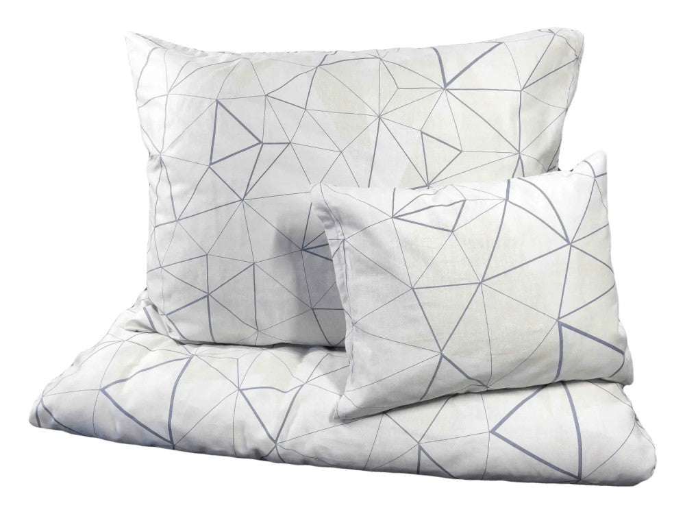 Cotton sateen pillowcase - Gray pattern