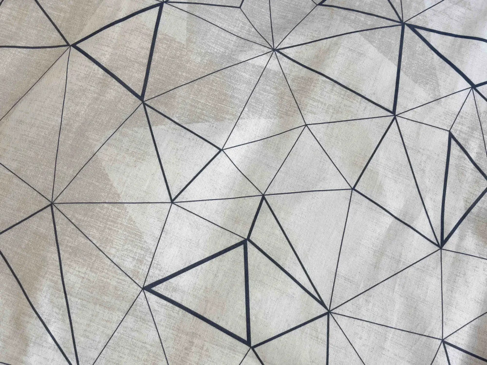 Cotton sateen pillowcase - Gray pattern