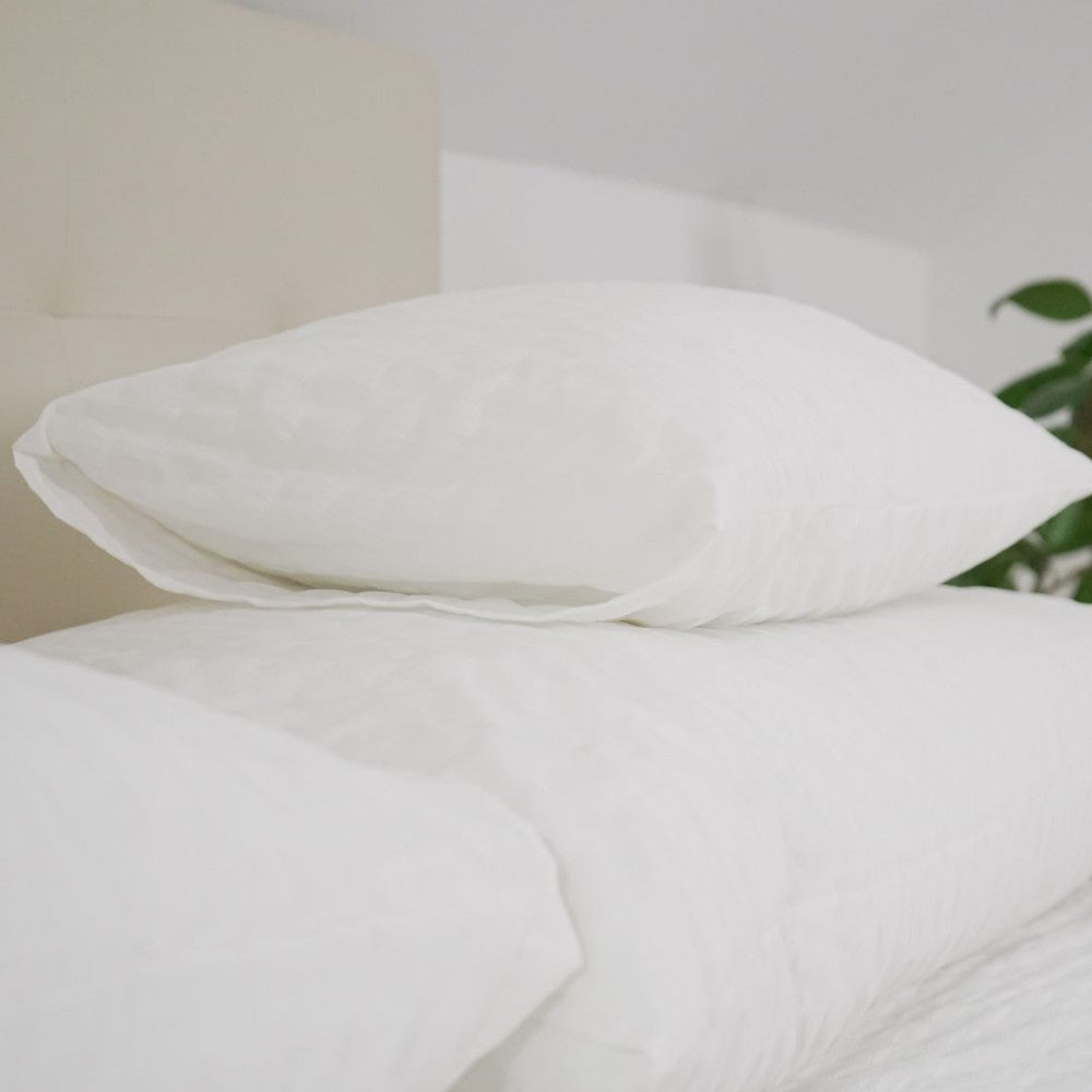 Crepe bed linen set - 80% Cotton - 20% PE - fold-over - set of 2 - 130 gr/m2