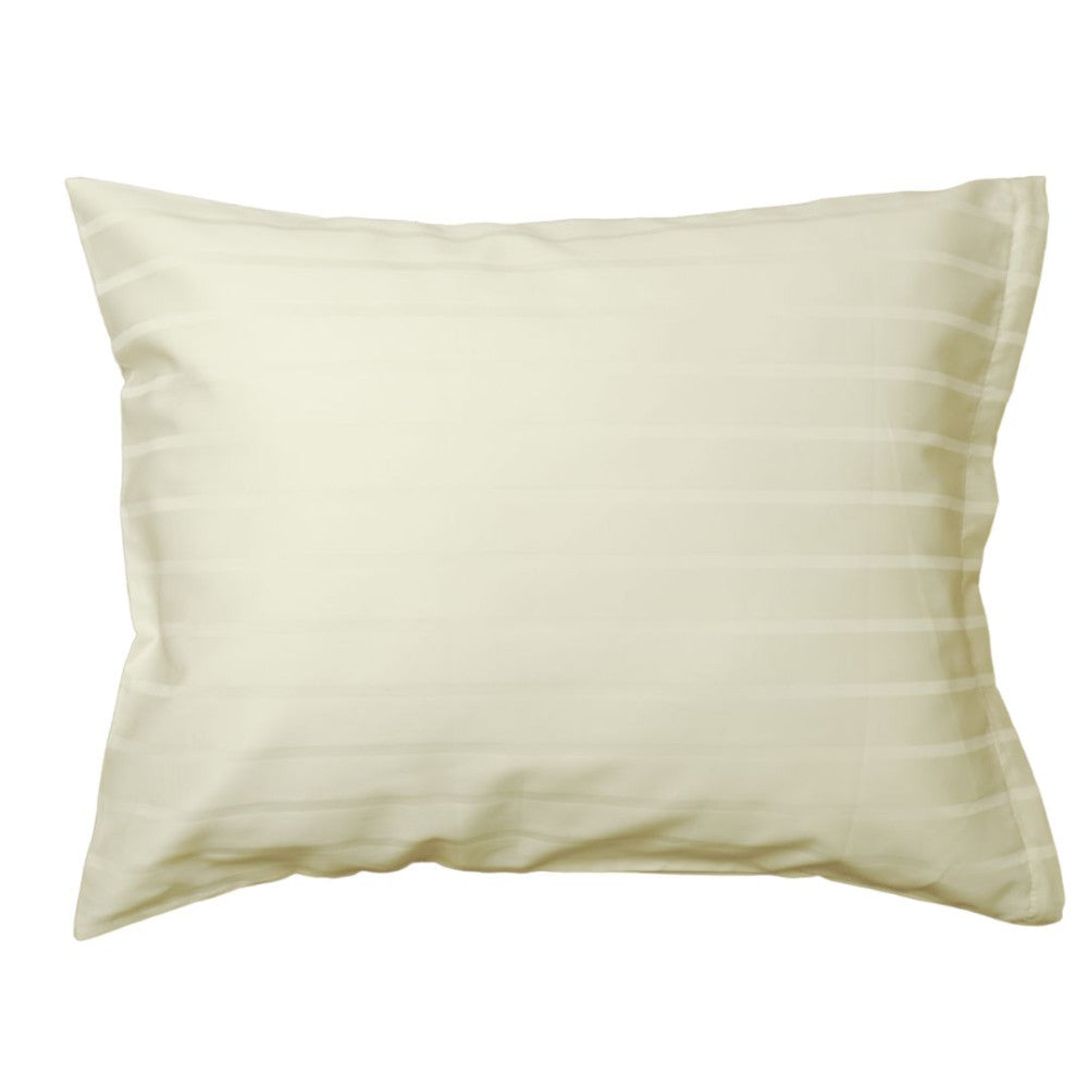 Pezsgő színű hotel csíkos ágyneműhuzat - 80% Pamut - 20% PE - áthajtós - 2 db-os szett - 150 gr/m2 - csomagos