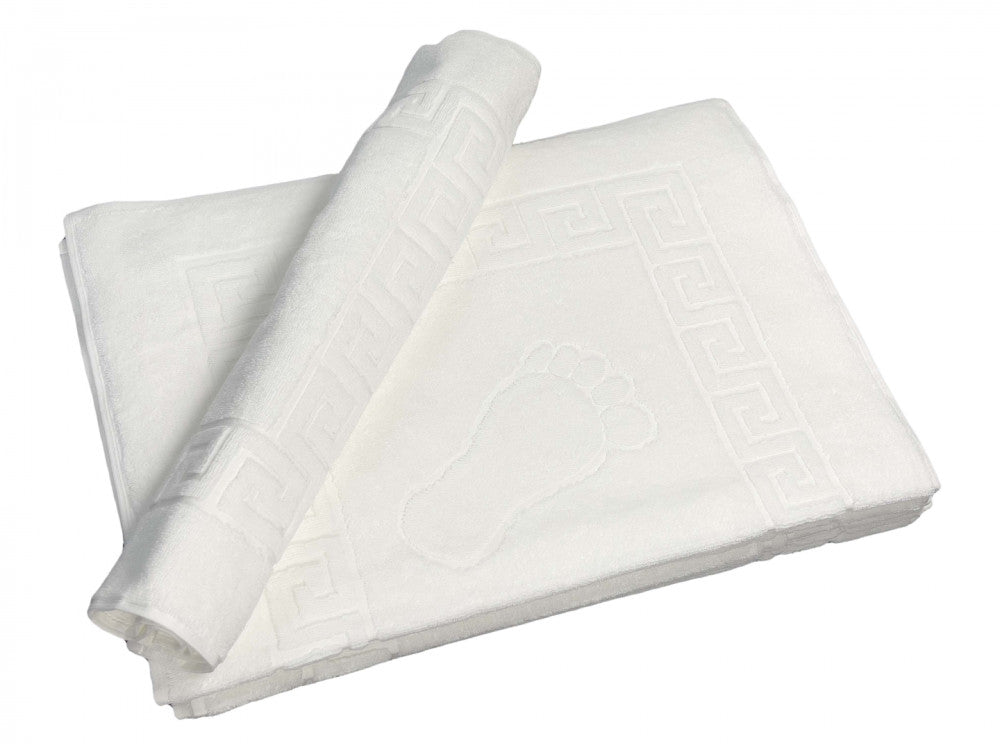 Bathtub exit - white with footrest - 600 gr/m2 - packaged