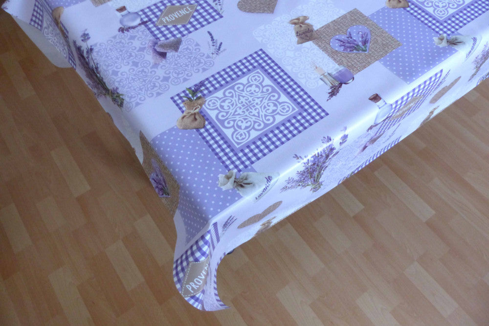 Wachstuch-Tischdecke - Premium-Qualität! - Lavendel