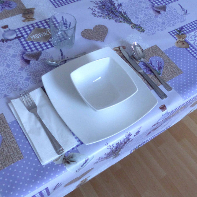 Oilcloth tablecloth - Premium quality! - Lavender