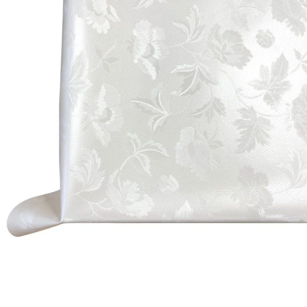 Wachstuch-Tischdecke - Premium-Qualität! - Elegantes weißes Muster 130x140 cm
