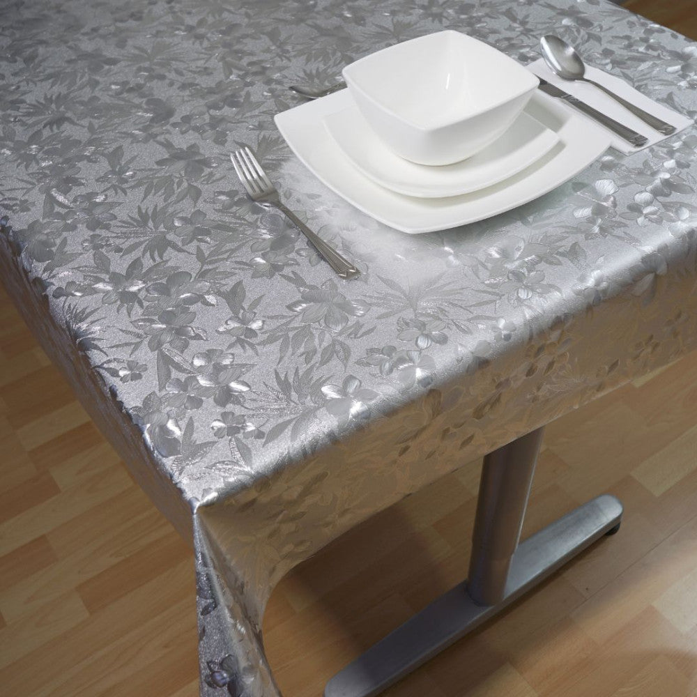 Gold-Oilcloth tablecloth - Premium quality! - Silver color
