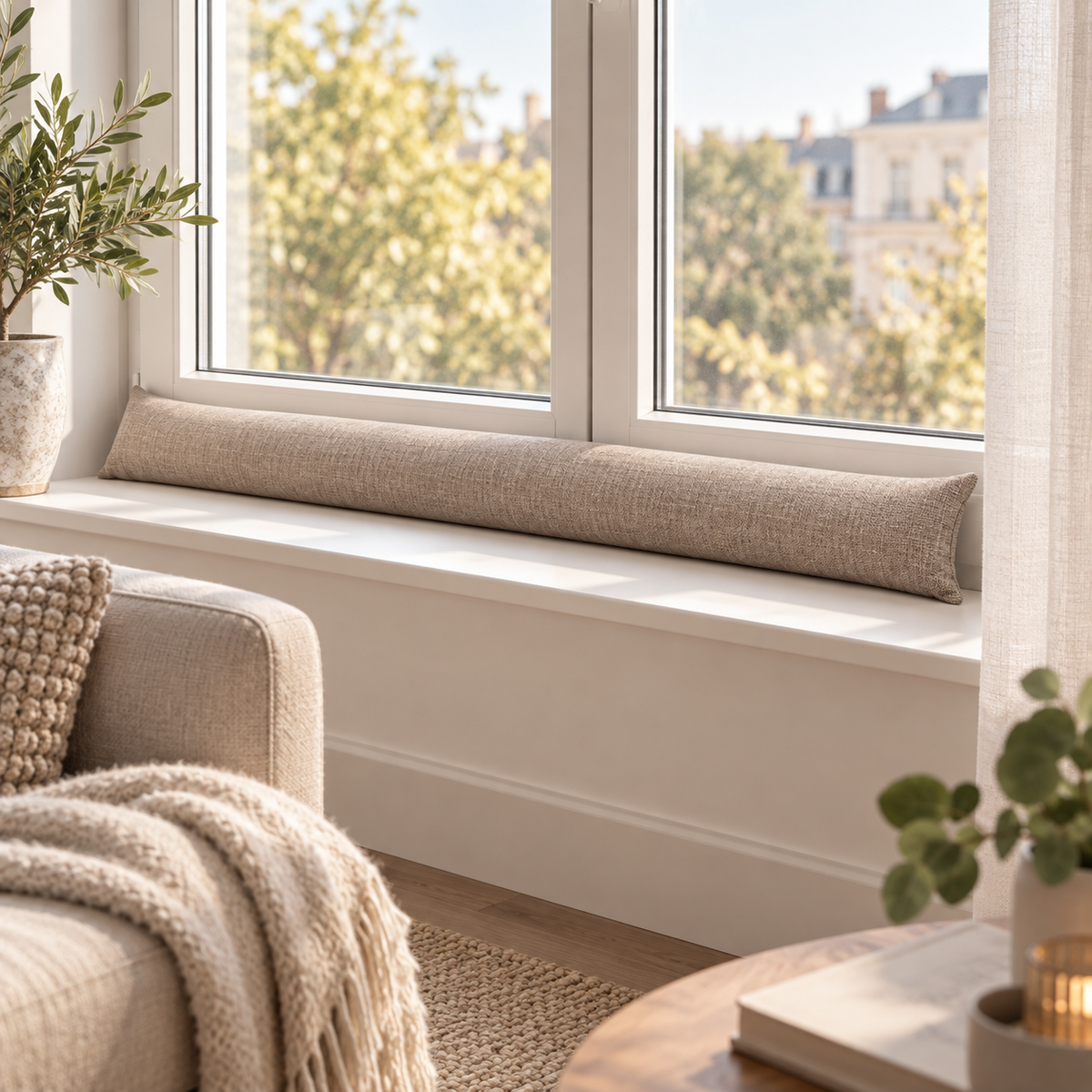 Decor grey draft stopper