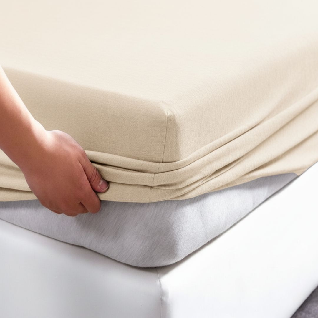 Jersey - Fitted sheet - White - Premium quality! - 150 g/m2